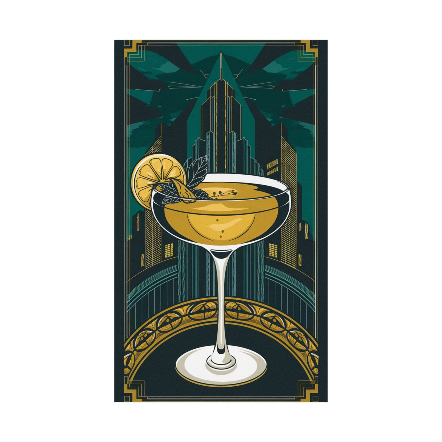 Art Deco Cocktail Wall Poster