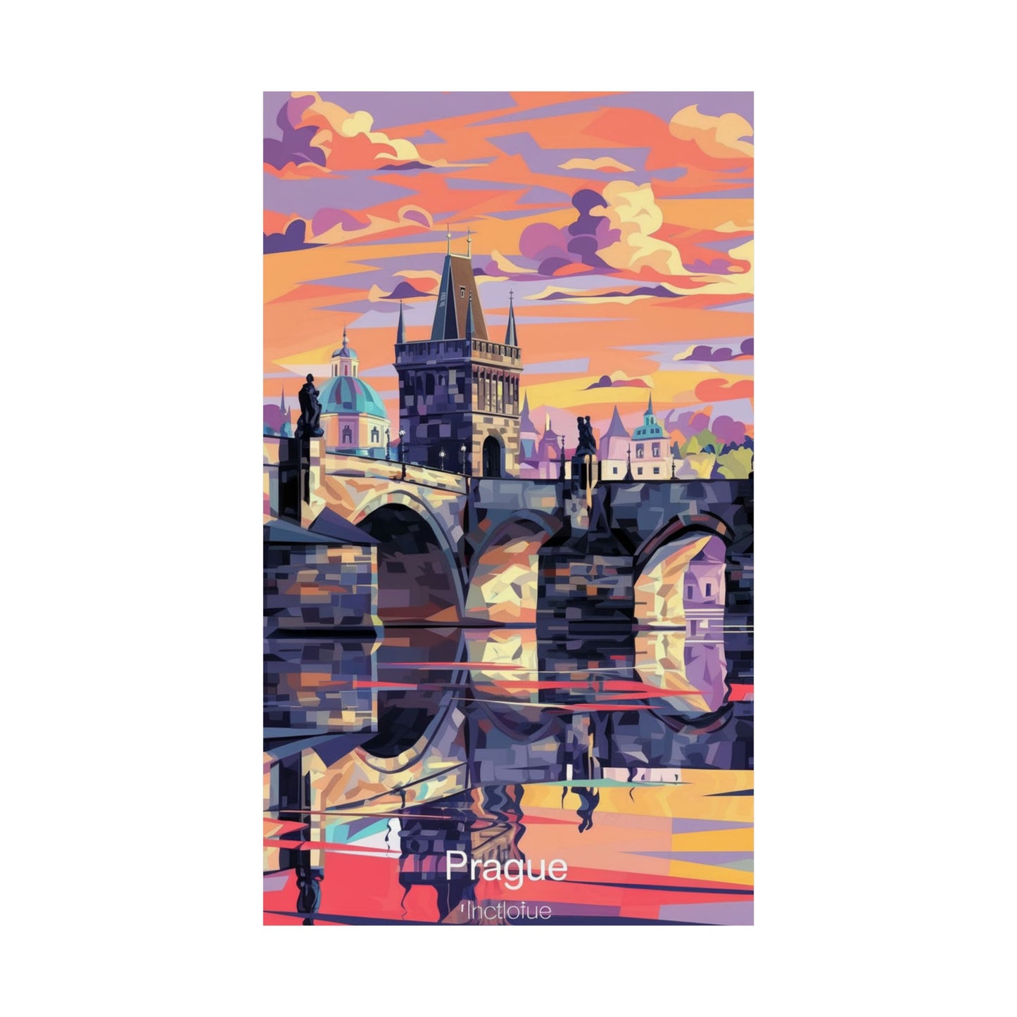 Vibrant Prague Cityscape Wall Poster