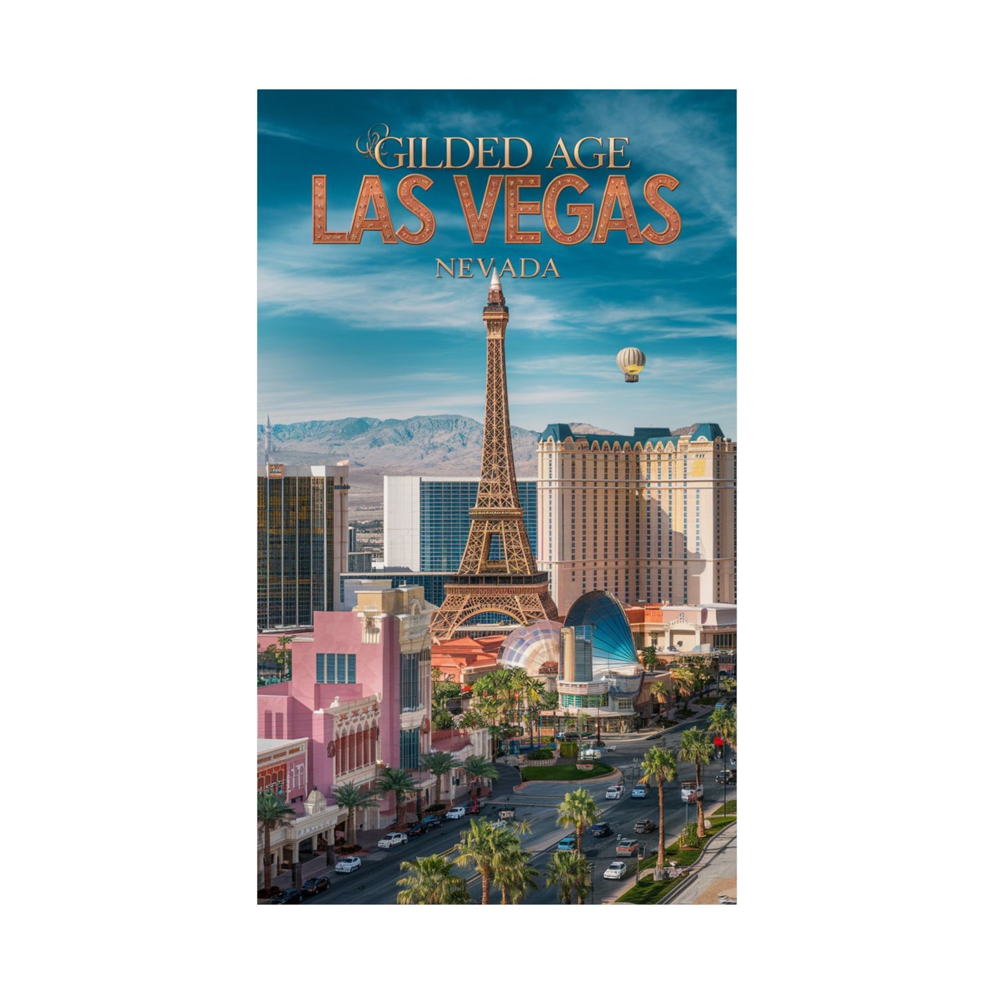 Gilded Age Las Vegas Wall Poster – Vintage Charm Meets Modern Glamour