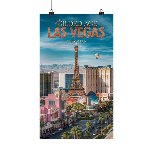 Gilded Age Las Vegas Wall Poster – Vintage Charm Meets Modern Glamour