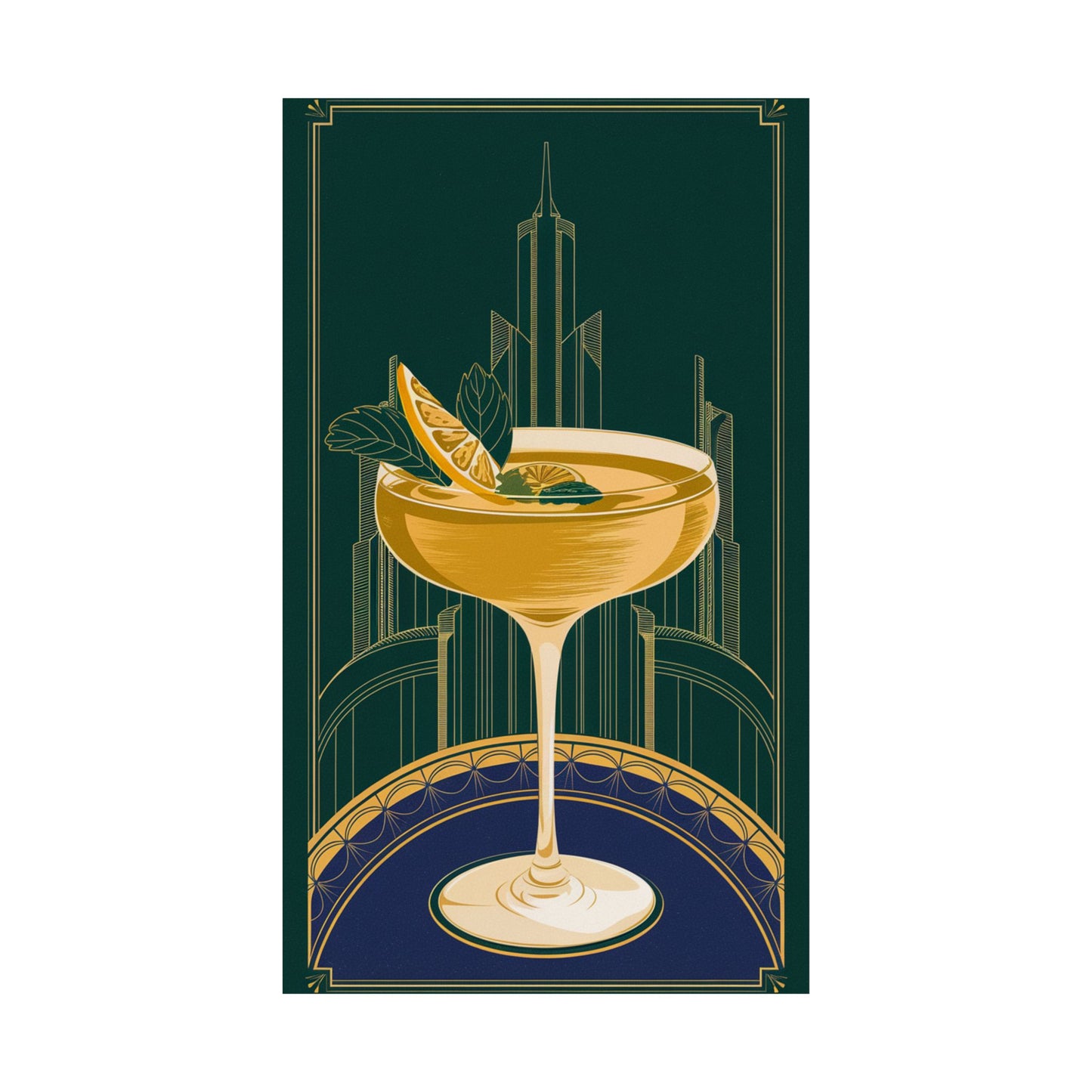 Elegant Art Deco Cocktail Wall Poster