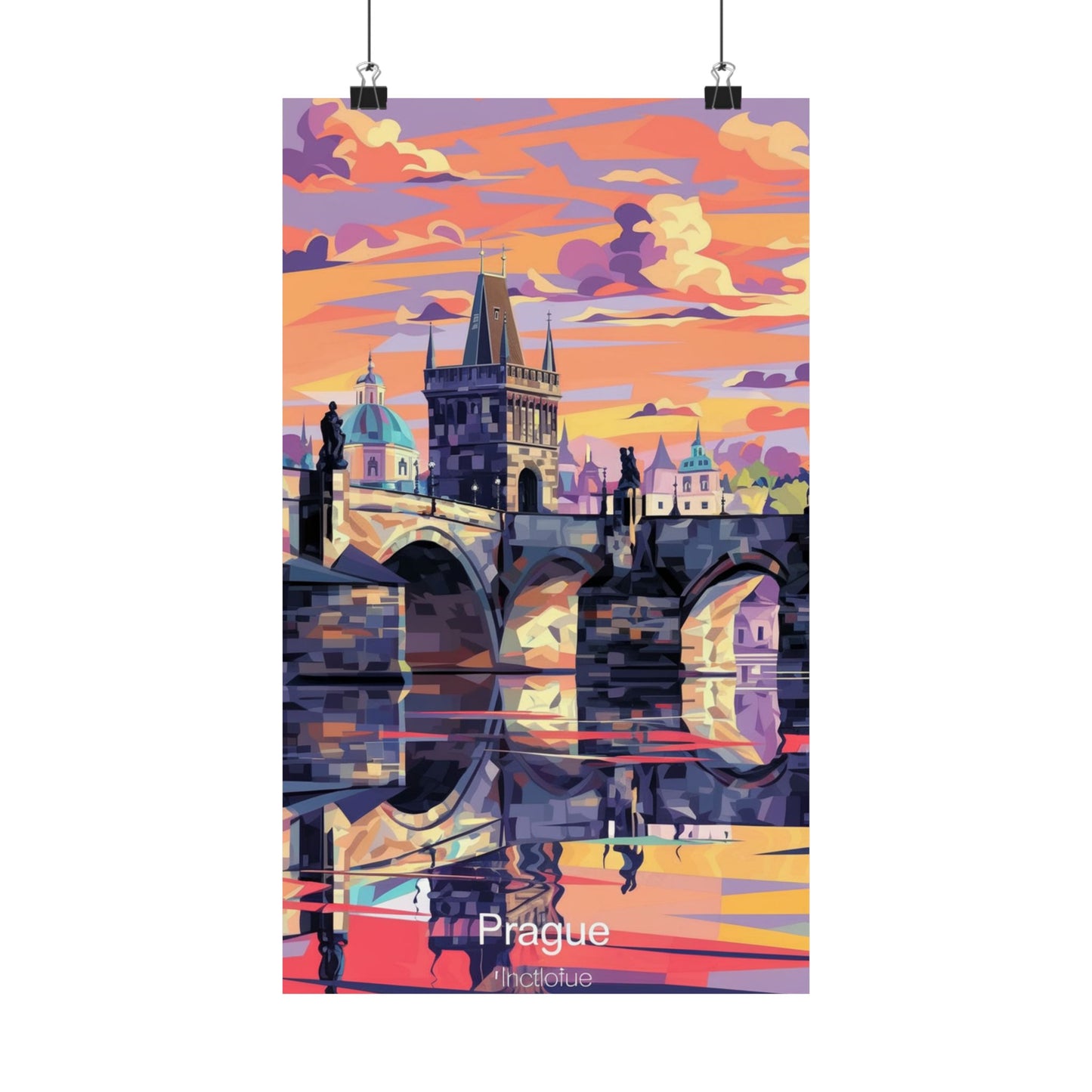 Vibrant Prague Cityscape Wall Poster